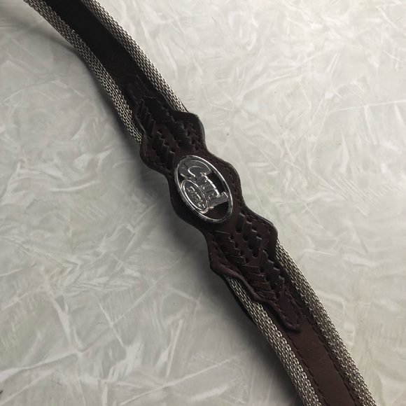 Cruel Girl brown leather belt with metal accents CLOSET CLEAR OUT - Picture 4 of 4